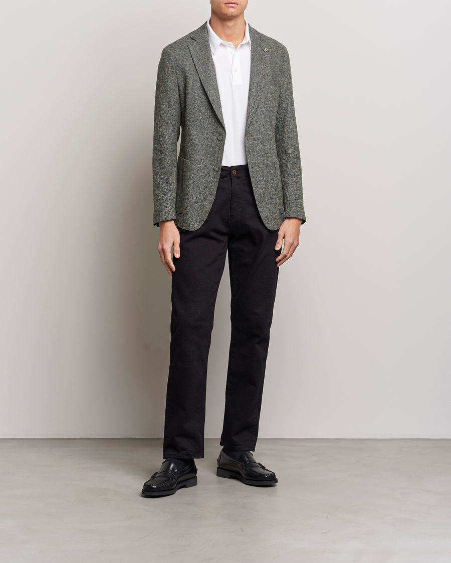 Homme | Blazers | BOSS BLACK | Hanry Cotton Patch Pocket Blazer Open Green