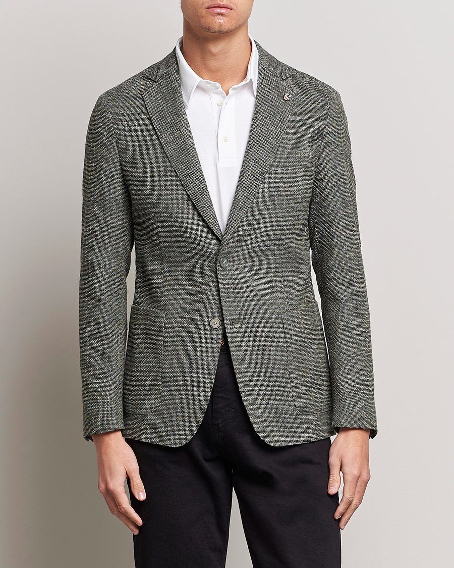 Homme | Blazers | BOSS BLACK | Hanry Cotton Patch Pocket Blazer Open Green