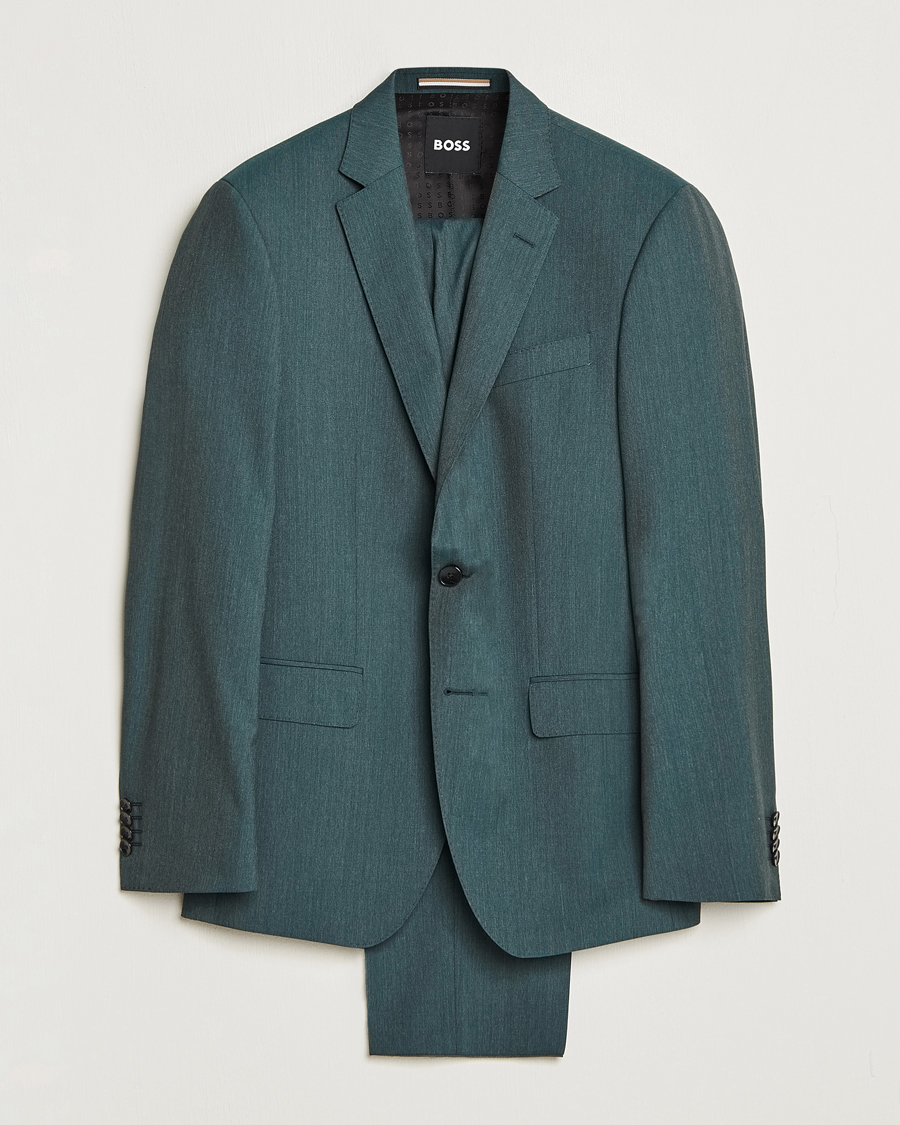 Homme | Costumes | BOSS BLACK | Huge Wool Suit Open Green