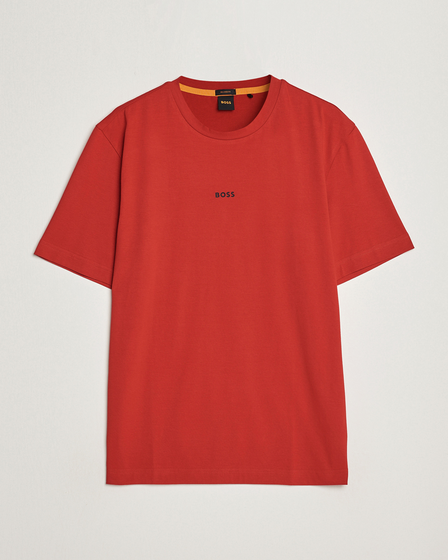 Homme | T-shirts | BOSS ORANGE | Tchup Logo Crew Neck T-Shirt Bright Red