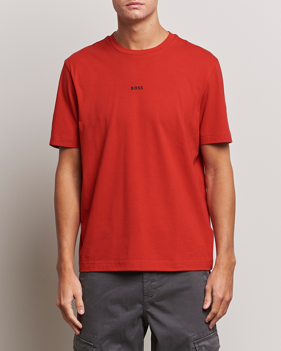 Homme | T-shirts | BOSS ORANGE | Tchup Logo Crew Neck T-Shirt Bright Red
