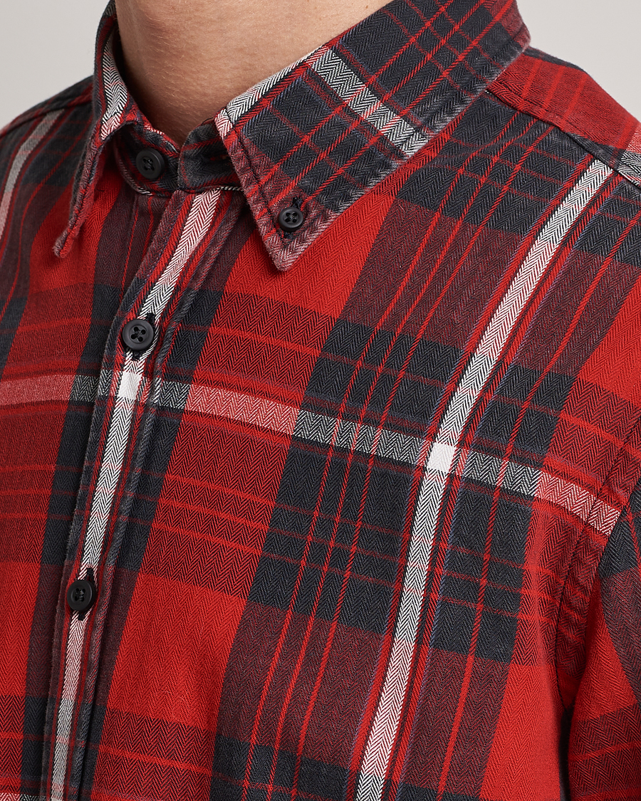 Homme | Chemises | BOSS ORANGE | Rickert Checked Shirt Red/Grey