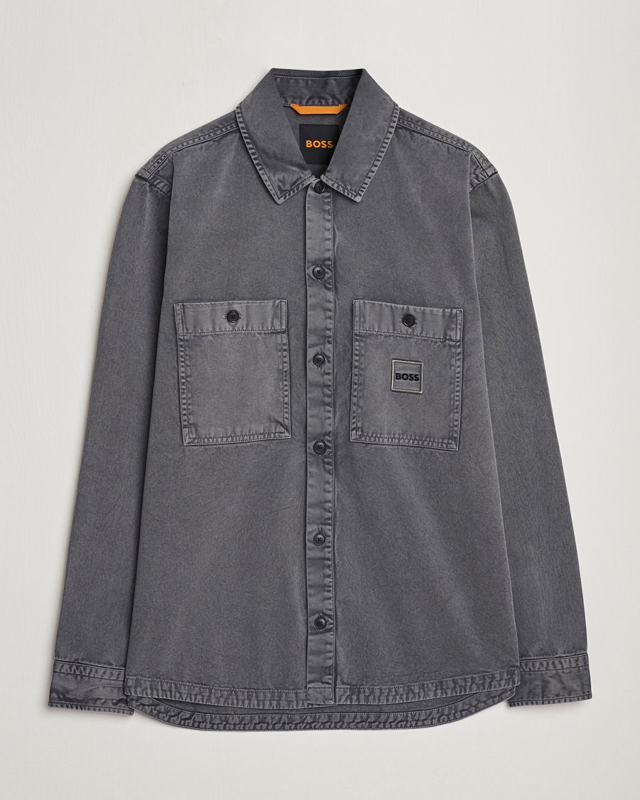 Homme | Chemises | BOSS ORANGE | Locky Pocket Overshirt Dark Grey