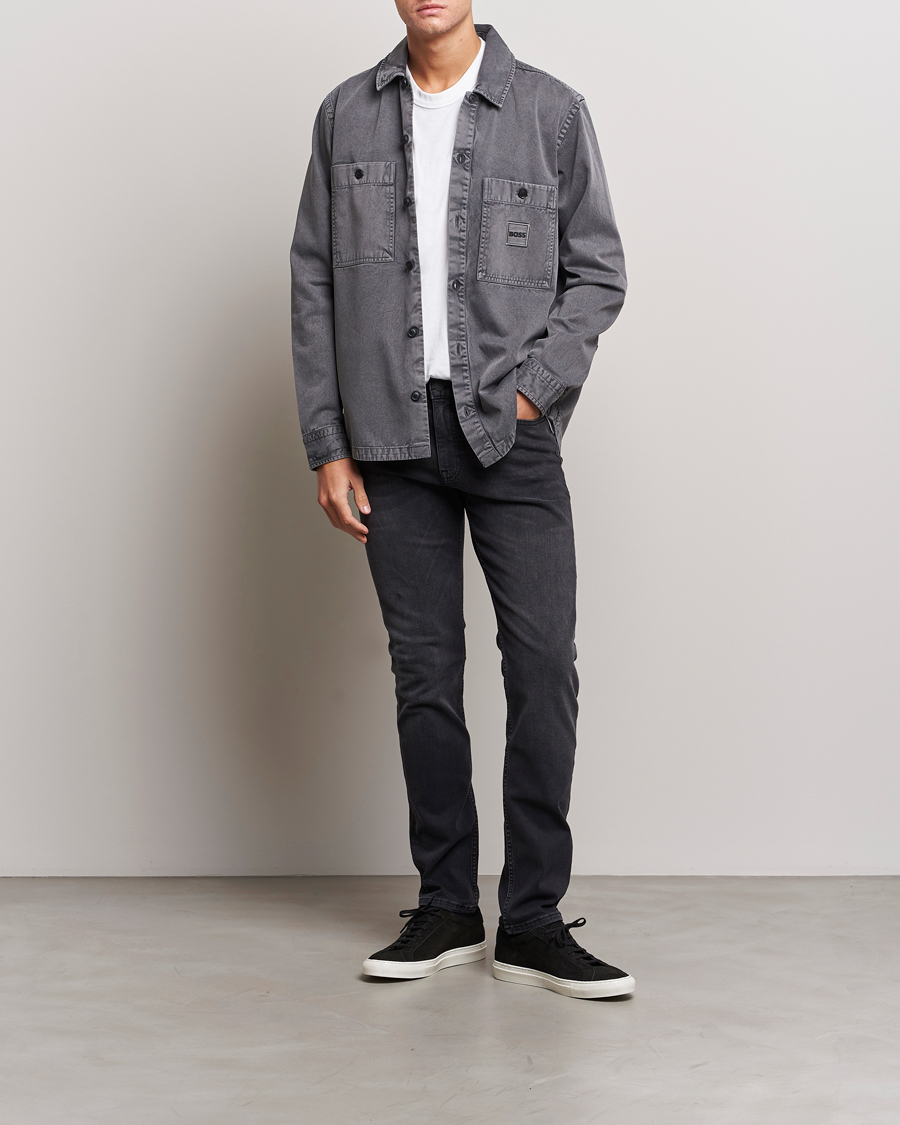Homme | Chemises | BOSS ORANGE | Locky Pocket Overshirt Dark Grey