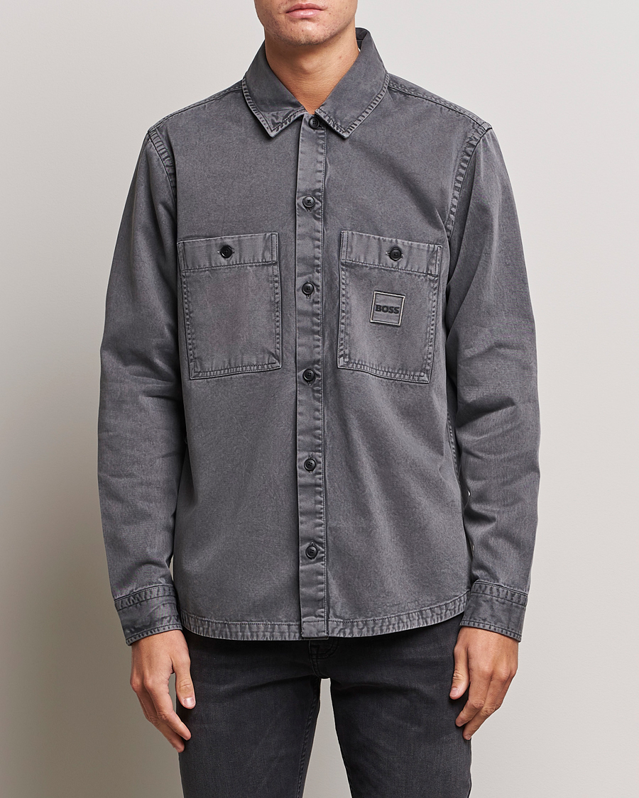 Homme | Chemises | BOSS ORANGE | Locky Pocket Overshirt Dark Grey