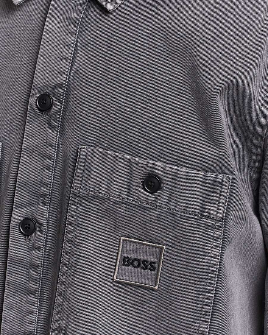 Homme | Chemises | BOSS ORANGE | Locky Pocket Overshirt Dark Grey