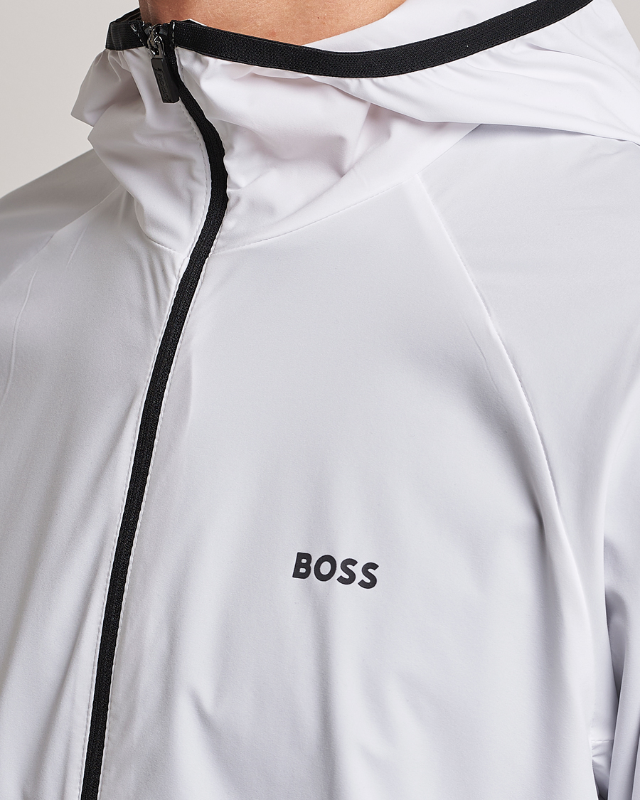 Homme | Manteaux Et Vestes | BOSS GREEN | Cush Shell Hoodie Jacket White