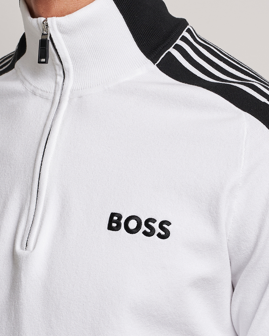 Homme | Pulls Et Tricots | BOSS GREEN | Zolkar Knitted Half Zip White