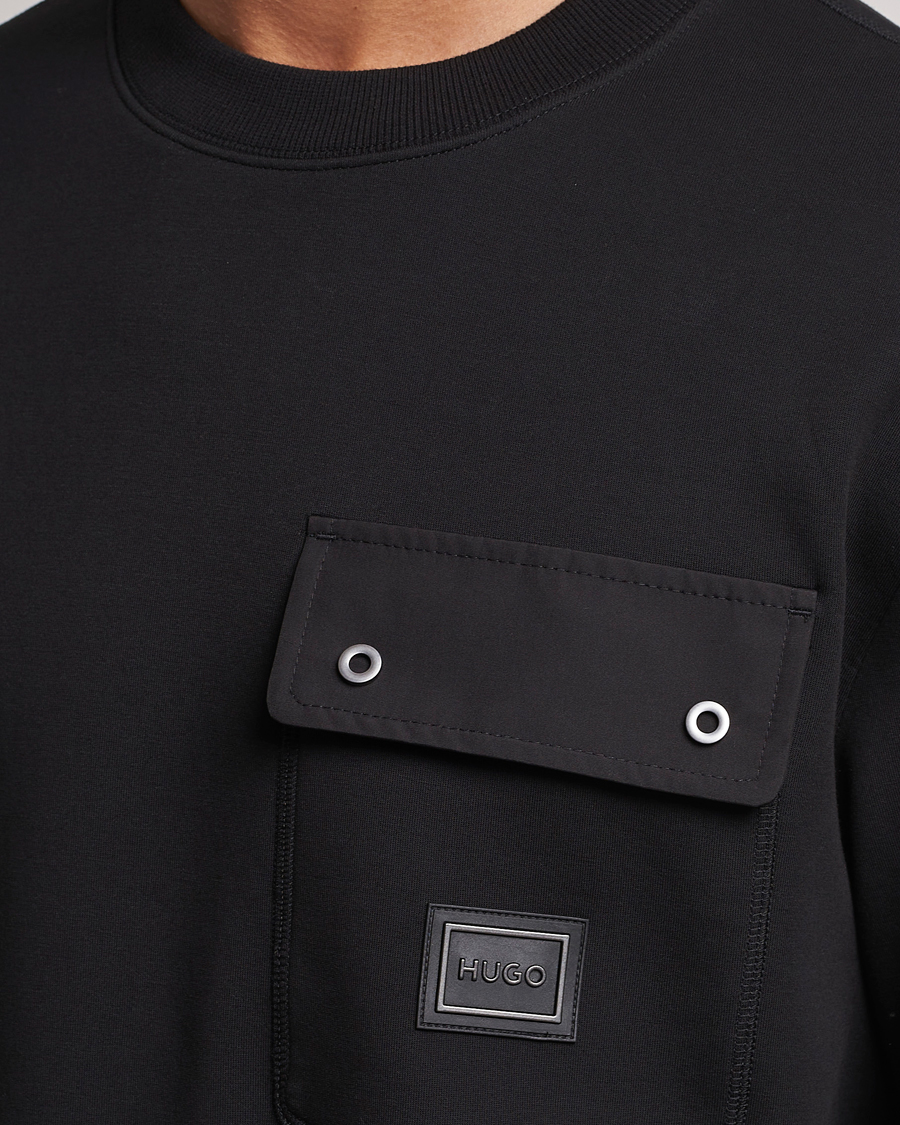 Homme | Pulls Et Tricots | HUGO | Dhaluli Pocket Crew Neck Sweatshirt Black