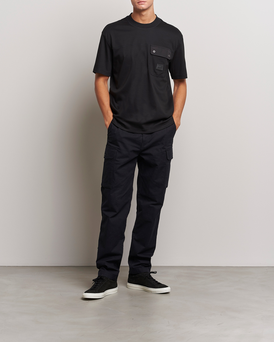 Homme | T-shirts | HUGO | Dyans Crew Neck Pocket T-Shirt Black