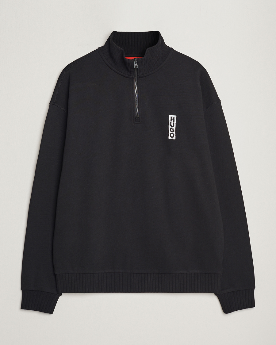 Homme | Pulls Et Tricots | HUGO | Dutzagata Logo Half Zip Sweater Black