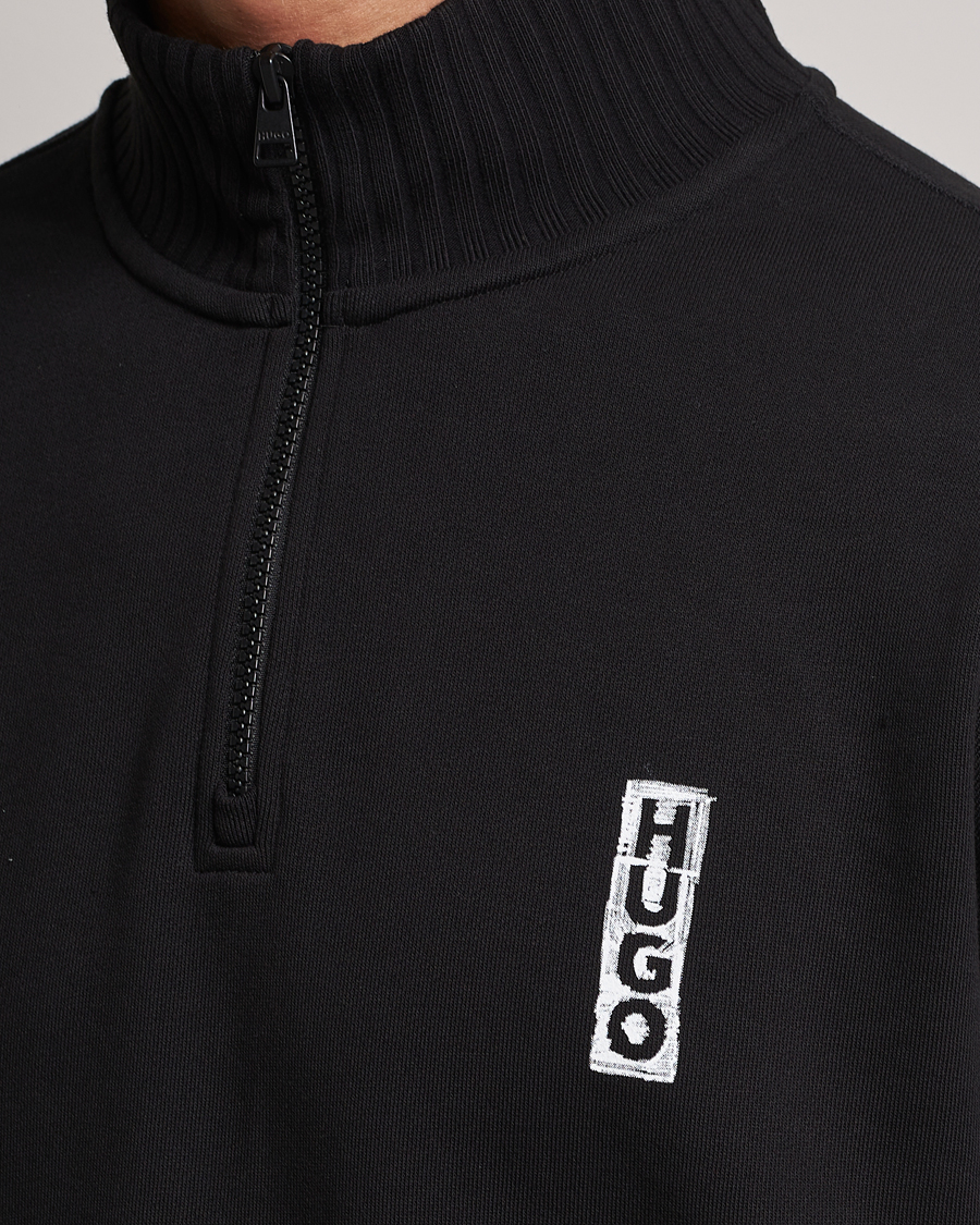 Homme | Pulls Et Tricots | HUGO | Dutzagata Logo Half Zip Sweater Black