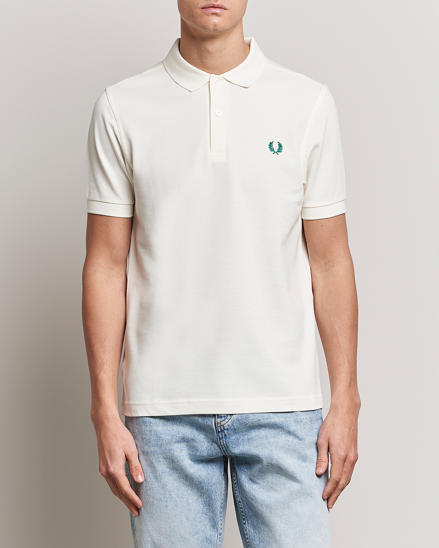 Homme | Polos | Fred Perry | Plain Polo Shirt Light Ecru