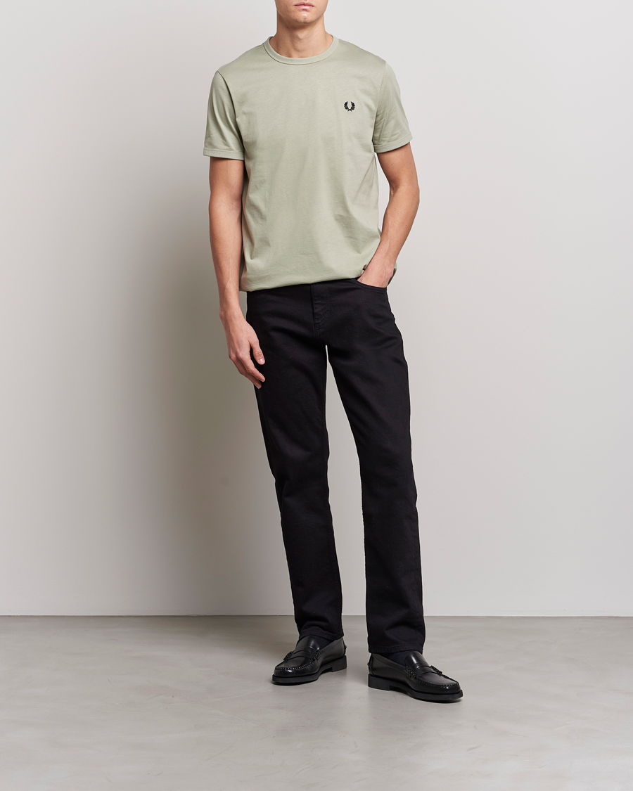 Homme | T-shirts | Fred Perry | Ringer Cotton T-Shirt Seagrass
