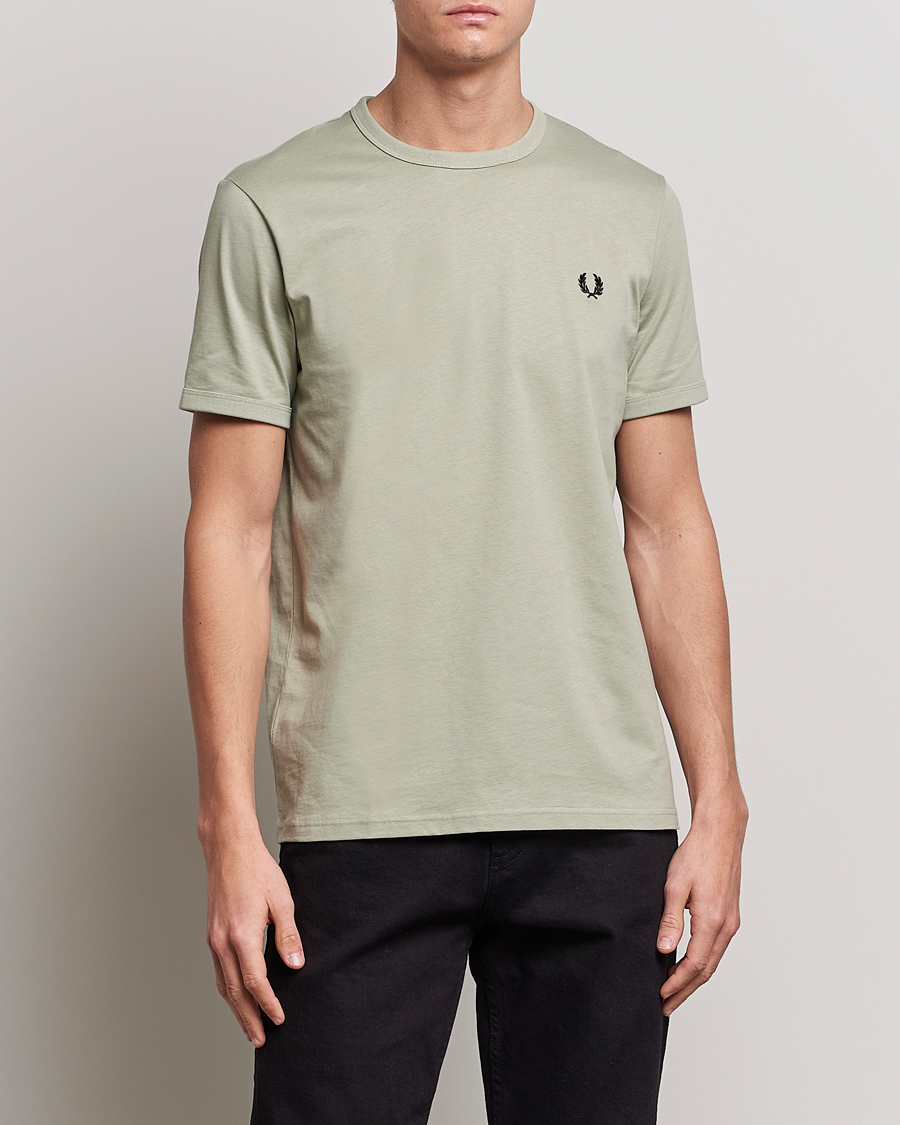 Homme | T-shirts | Fred Perry | Ringer Cotton T-Shirt Seagrass