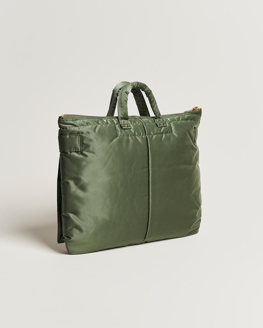 Homme | Porter-Yoshida & Co. Tanker Short Helmet Bag Sage Green | Porter-Yoshida & Co. | Tanker Short Helmet Bag Sage Green