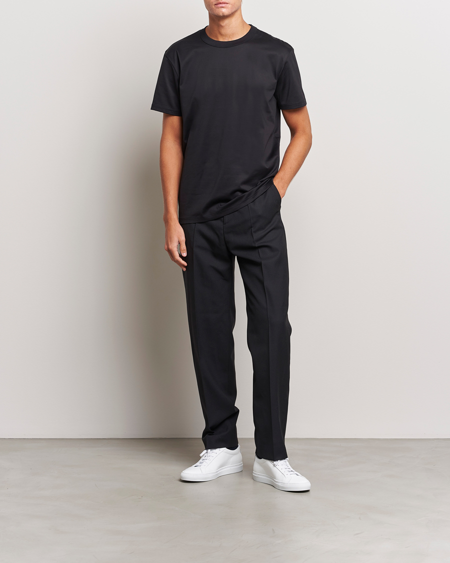 Homme | T-shirts | Bread & Boxers | Pima Cotton Crew Neck T-Shirt Black