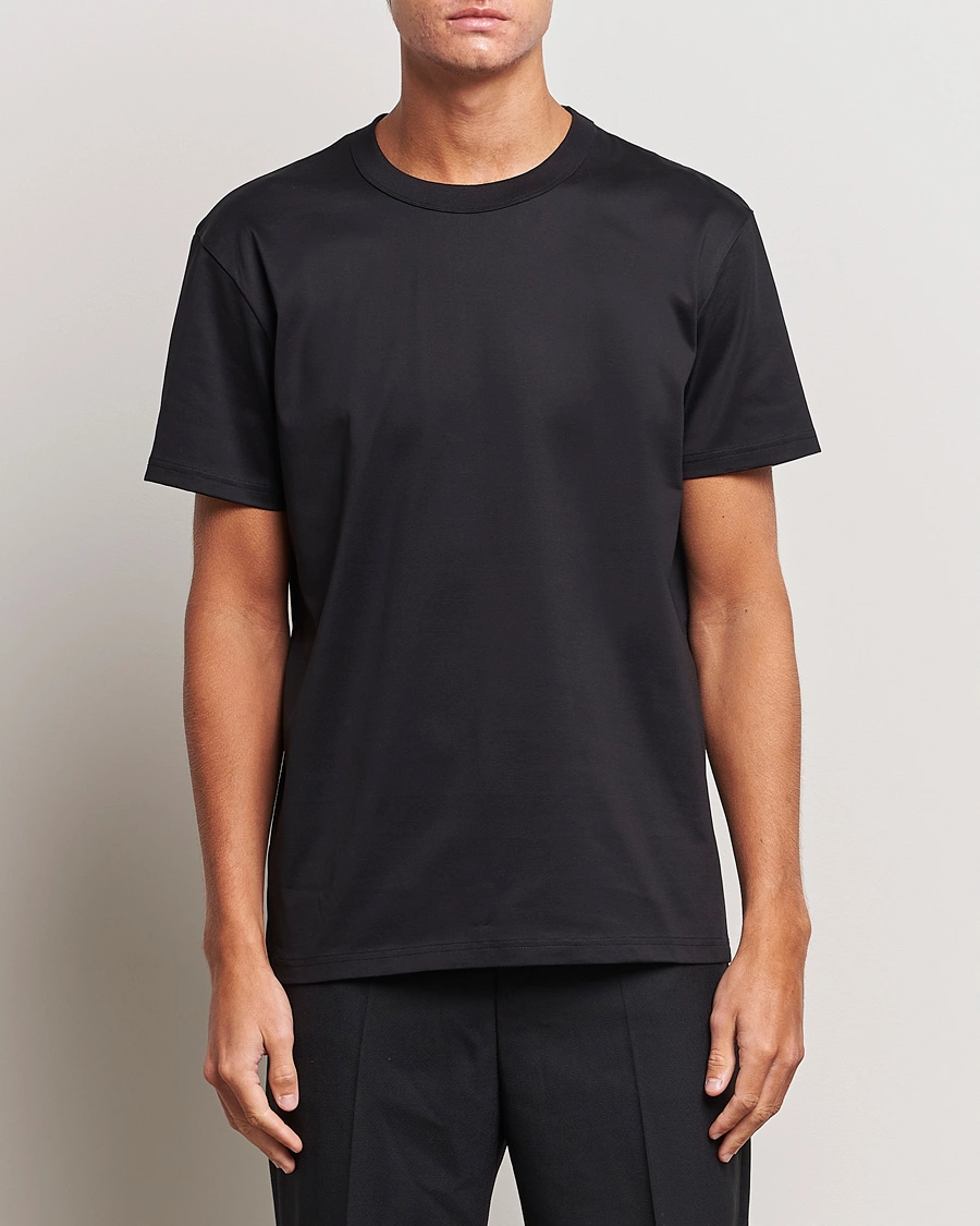 Homme | T-shirts | Bread & Boxers | Pima Cotton Crew Neck T-Shirt Black