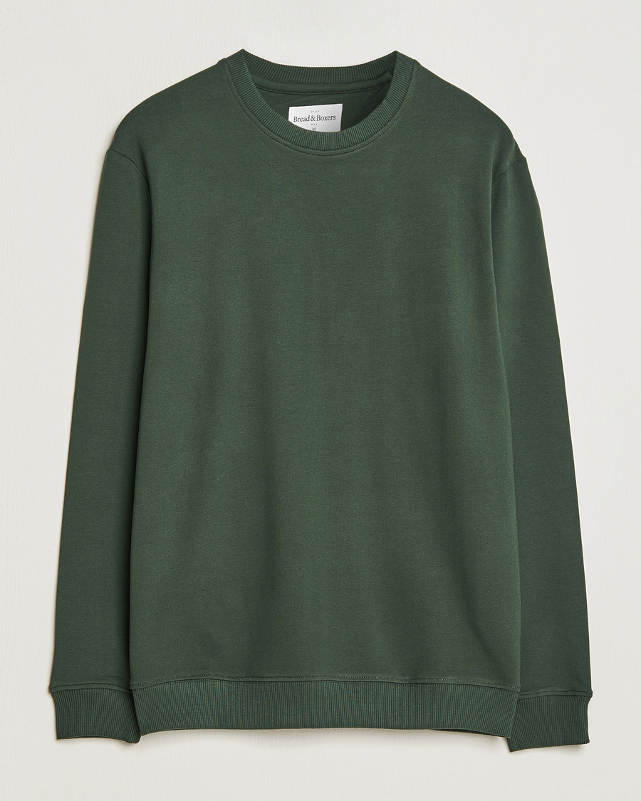 Homme | Pulls Et Tricots | Bread & Boxers | Loungewear Crew Neck Sweatshirt Forest Green