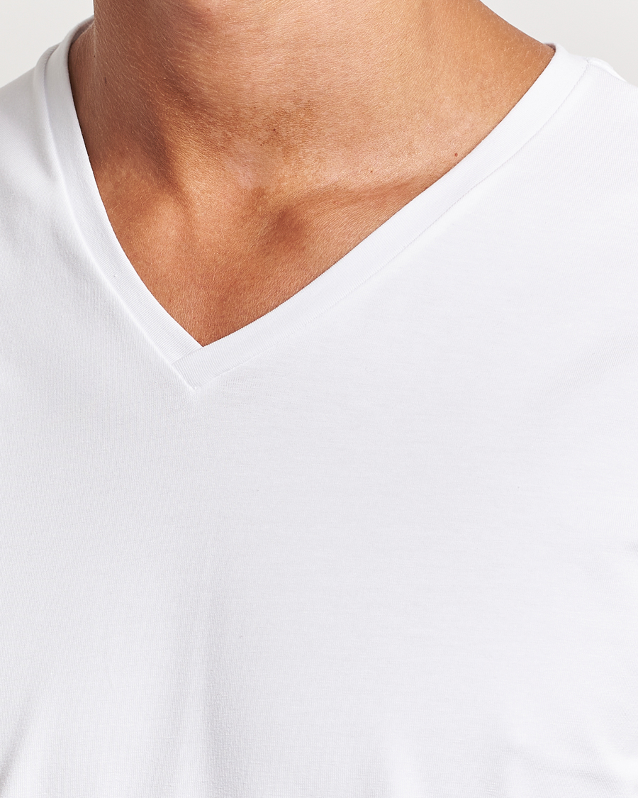 Homme | T-shirts | Bread & Boxers | 2-Pack V-Neck T-Shirt White