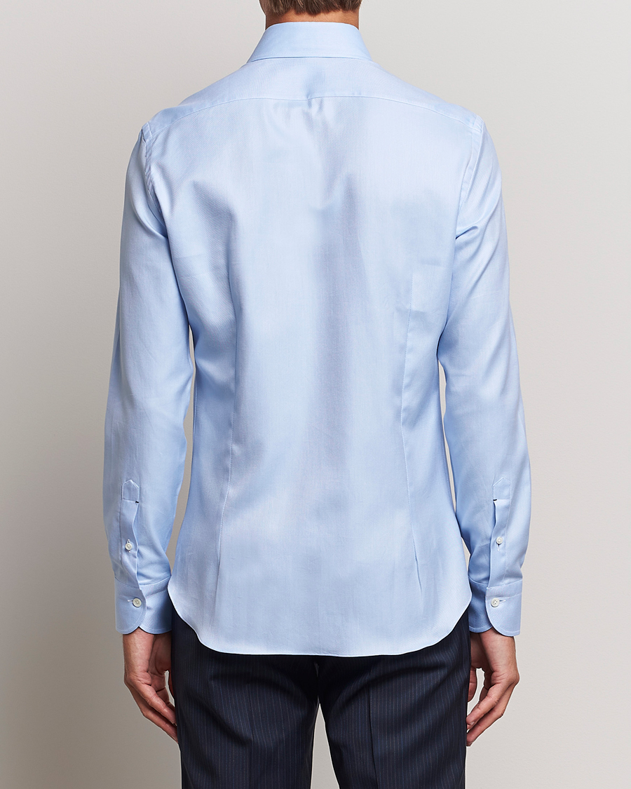 Homme | Chemises | Mazzarelli | Soft Button Down Twill Shirt Light Blue