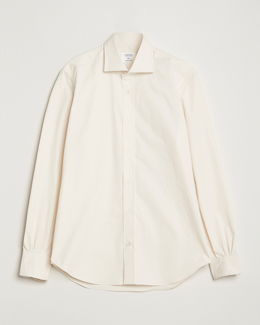 Homme | Chemises | Mazzarelli | Soft Twill Cotton Shirt White