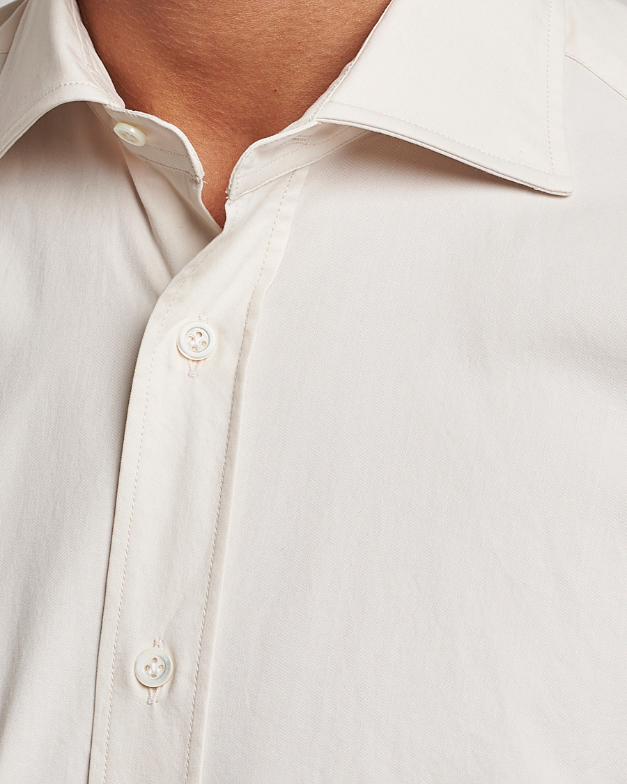 Homme | Chemises | Mazzarelli | Soft Twill Cotton Shirt White