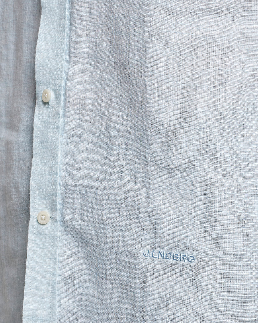 Homme | Chemises | J.Lindeberg | Reg Fit Linen Melange Shirt Dream Blue