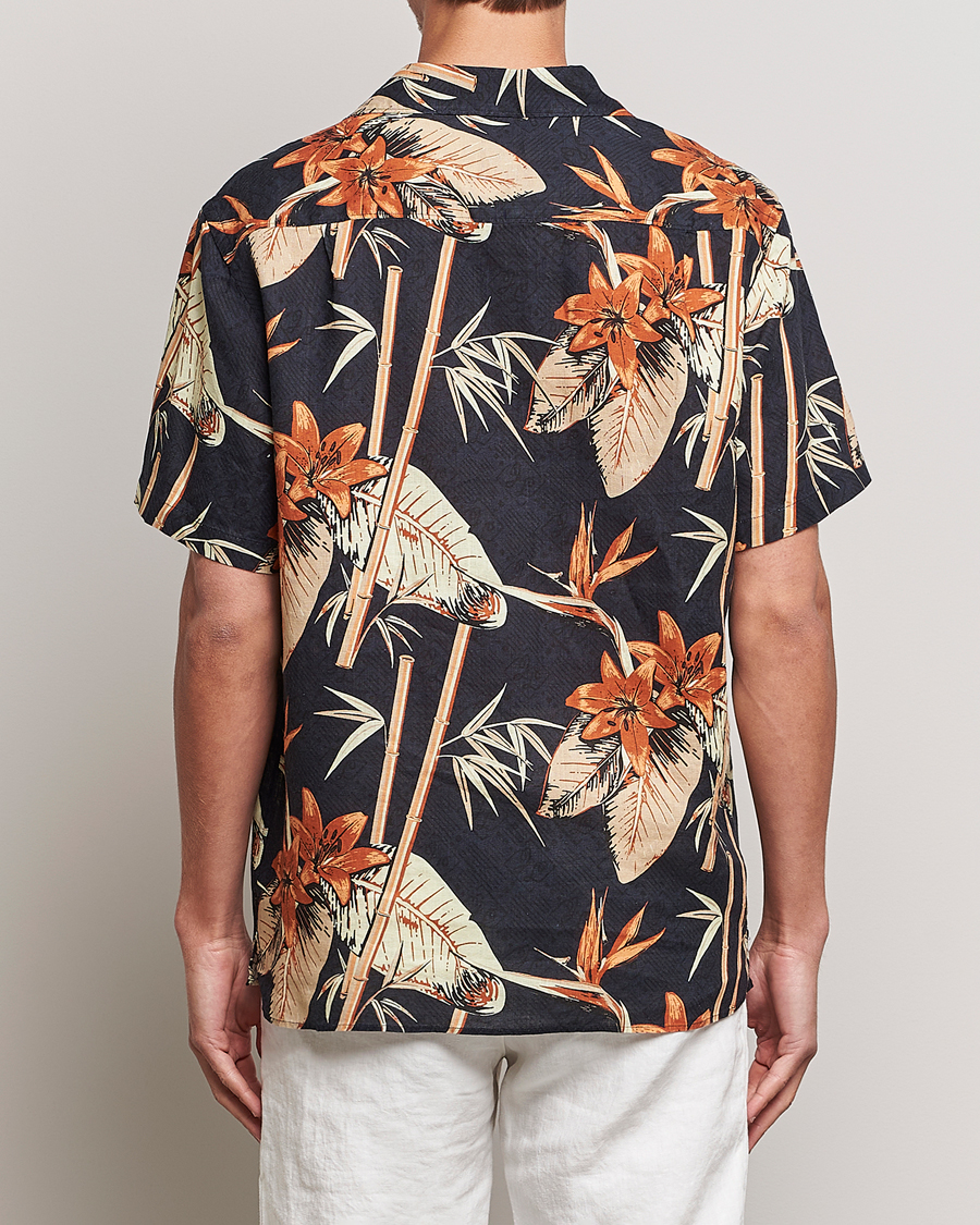 Homme | Chemises | J.Lindeberg | Elio Tropical Print Short Sleeve Shirt Navy