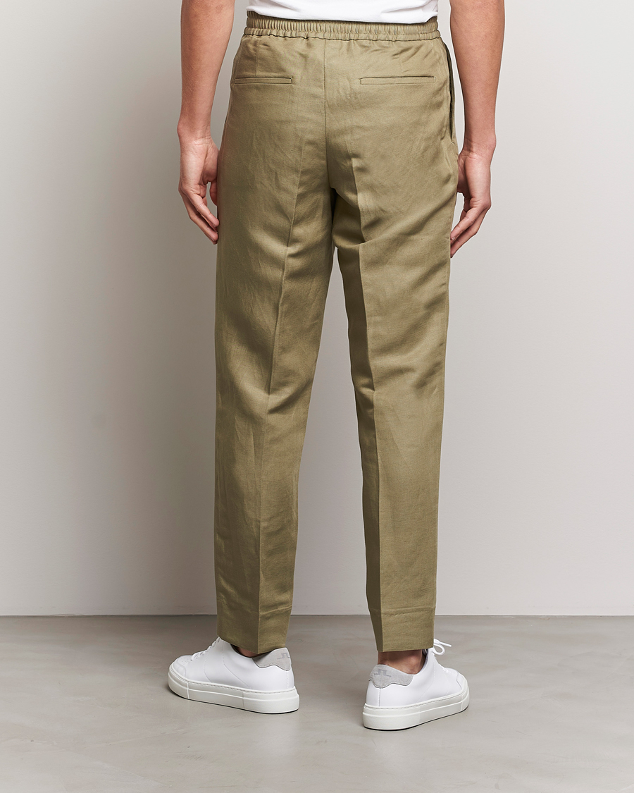 Homme | Pantalons | J.Lindeberg | Baron Tencel/Linen Trousers Aloe