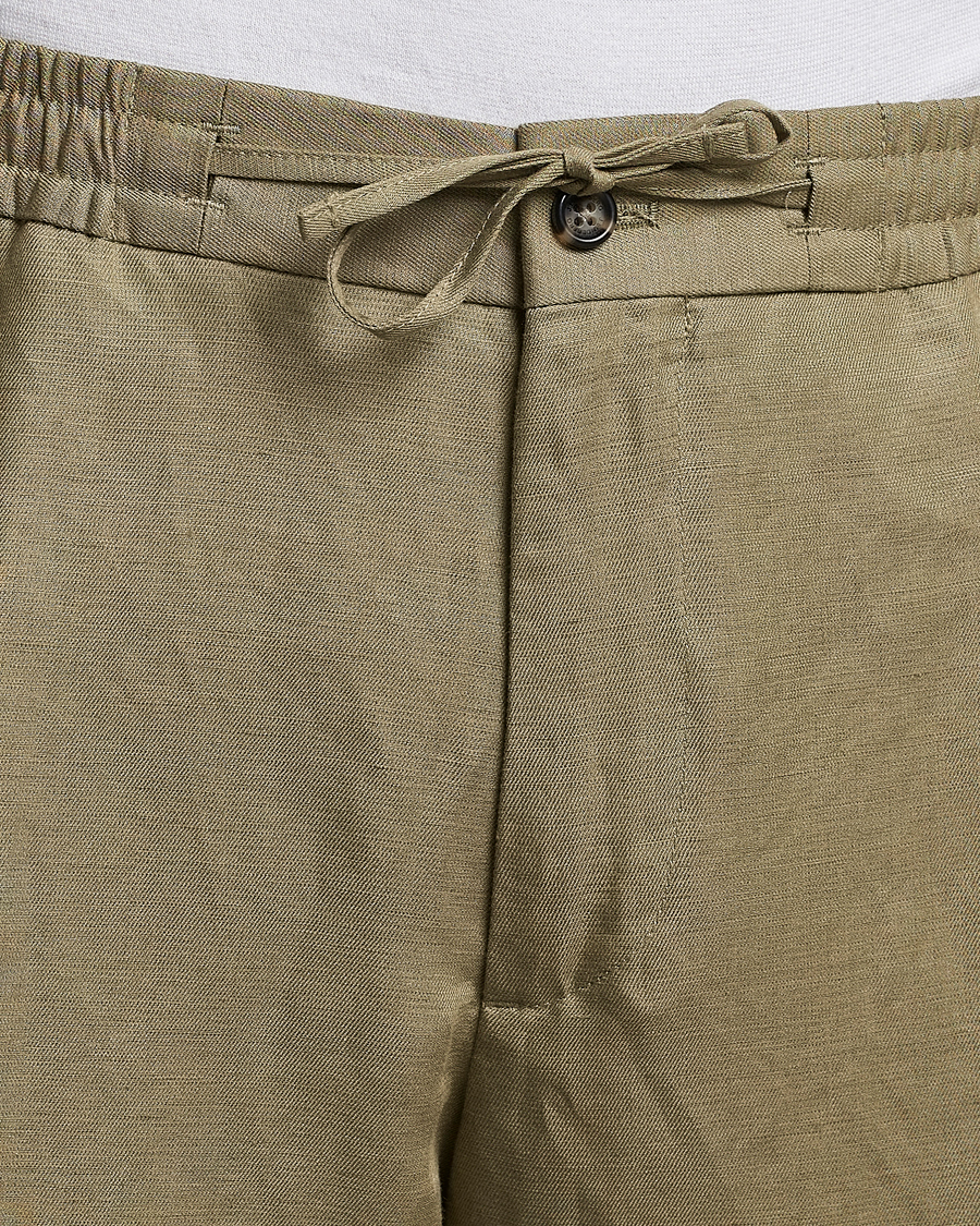 Homme | Pantalons | J.Lindeberg | Baron Tencel/Linen Trousers Aloe