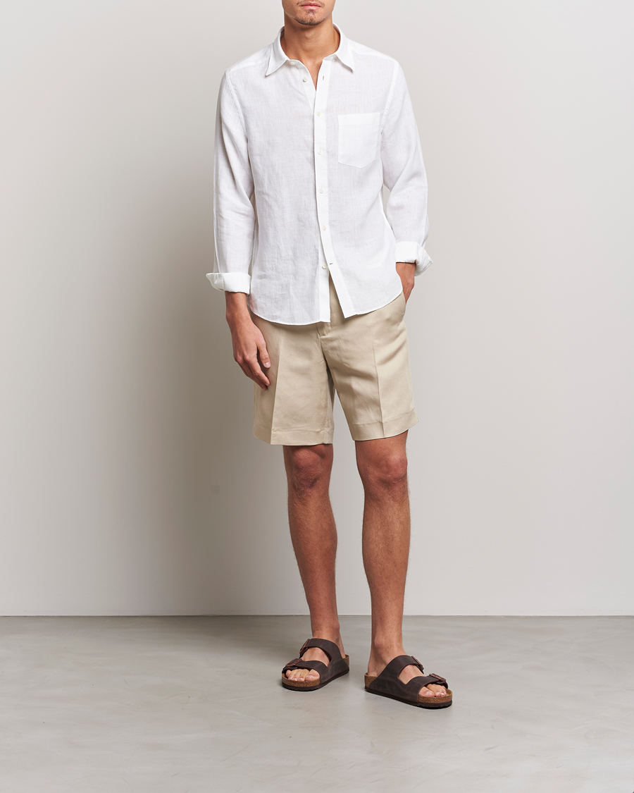Homme | Shorts | J.Lindeberg | Baron Tencel/Linen Shorts Safari Beige
