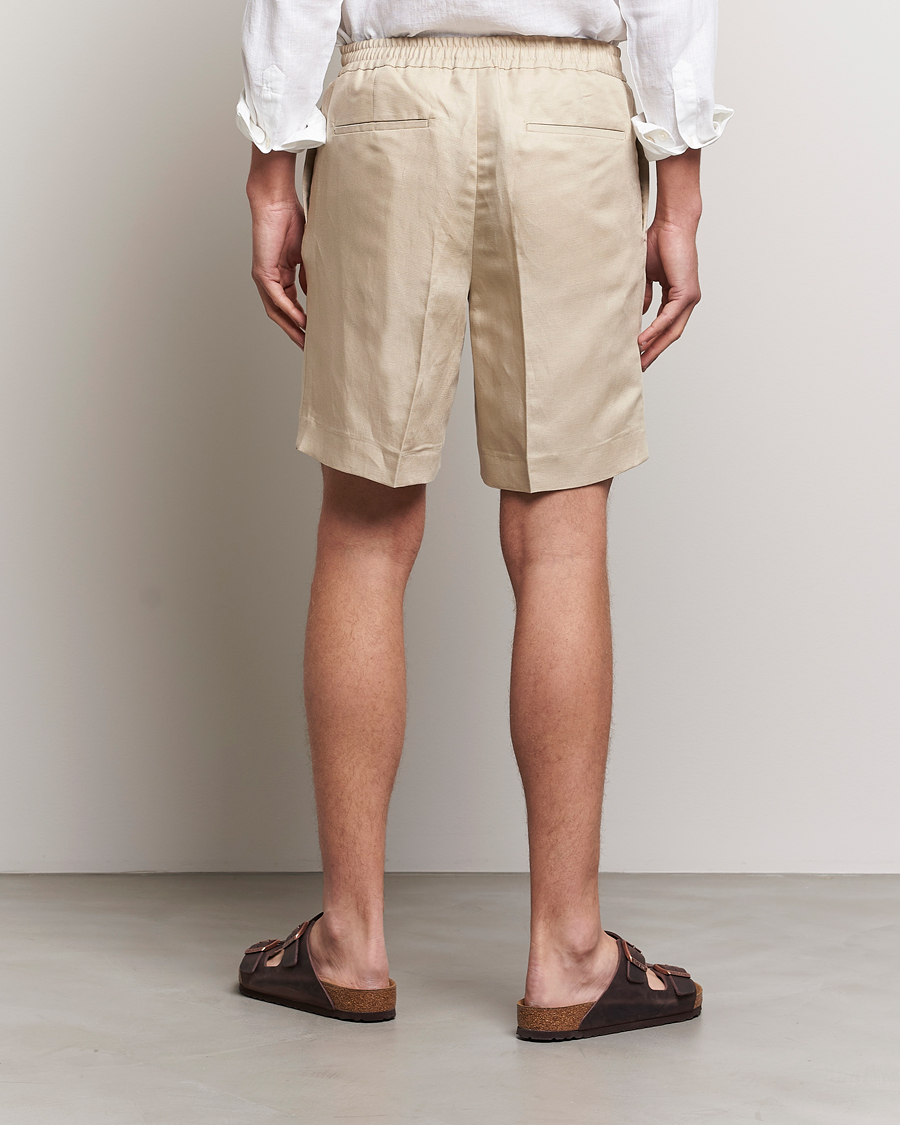 Homme | Shorts | J.Lindeberg | Baron Tencel/Linen Shorts Safari Beige