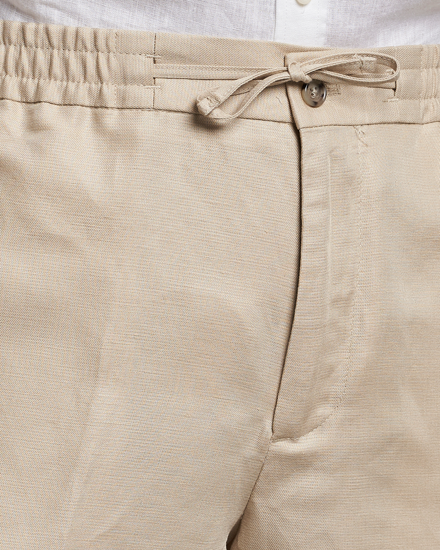 Homme | Shorts | J.Lindeberg | Baron Tencel/Linen Shorts Safari Beige