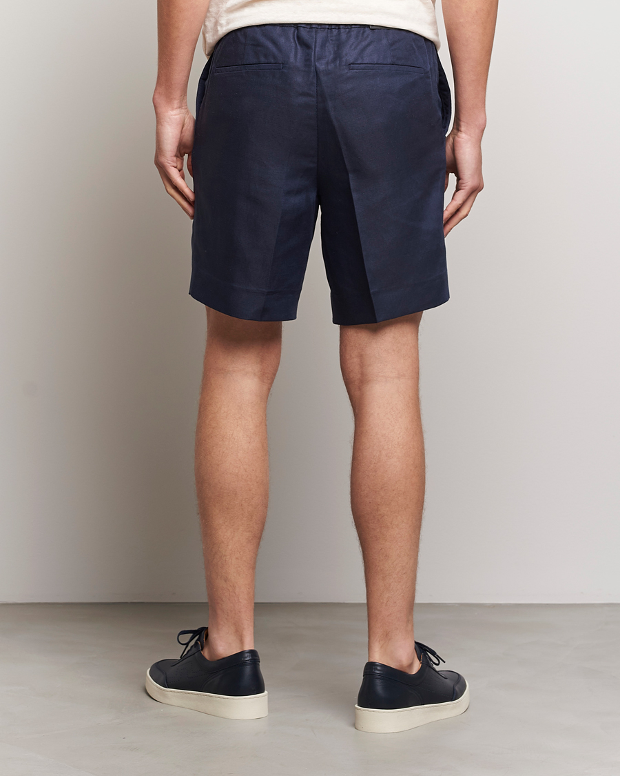Homme | Shorts | J.Lindeberg | Baron Tencel/Linen Shorts Navy