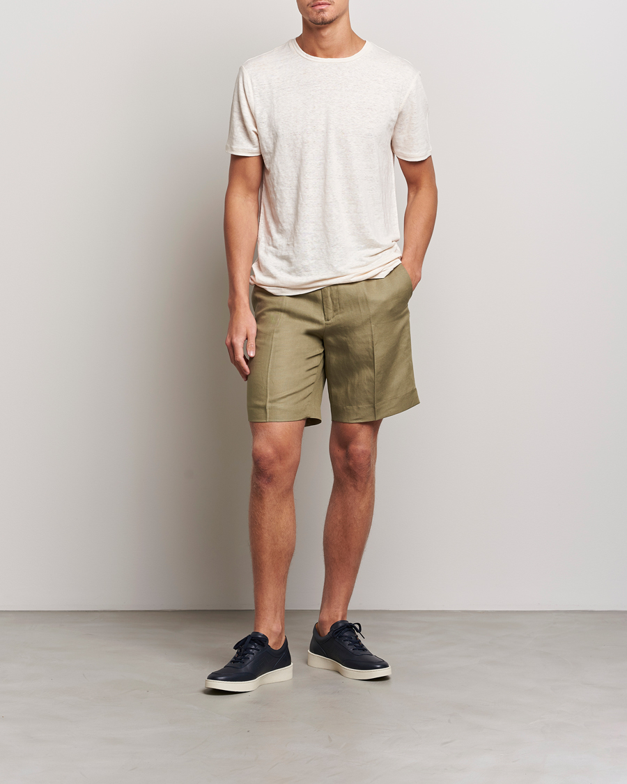 Homme | Shorts | J.Lindeberg | Baron Tencel/Linen Shorts Aloe