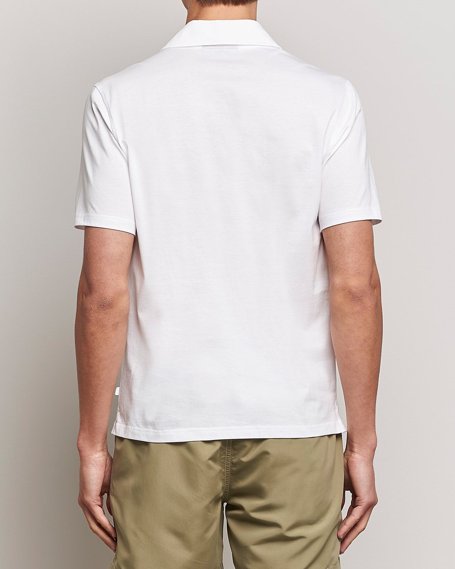 Homme | Polos | J.Lindeberg | Asher Open Collar Polo Shirt White