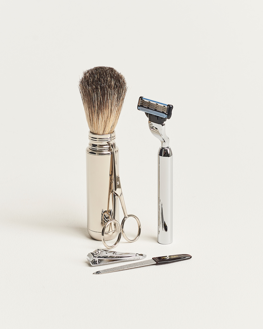 Homme | Pour La Maison | F. Hammann | Shaving and Manicure Set Dark Brown