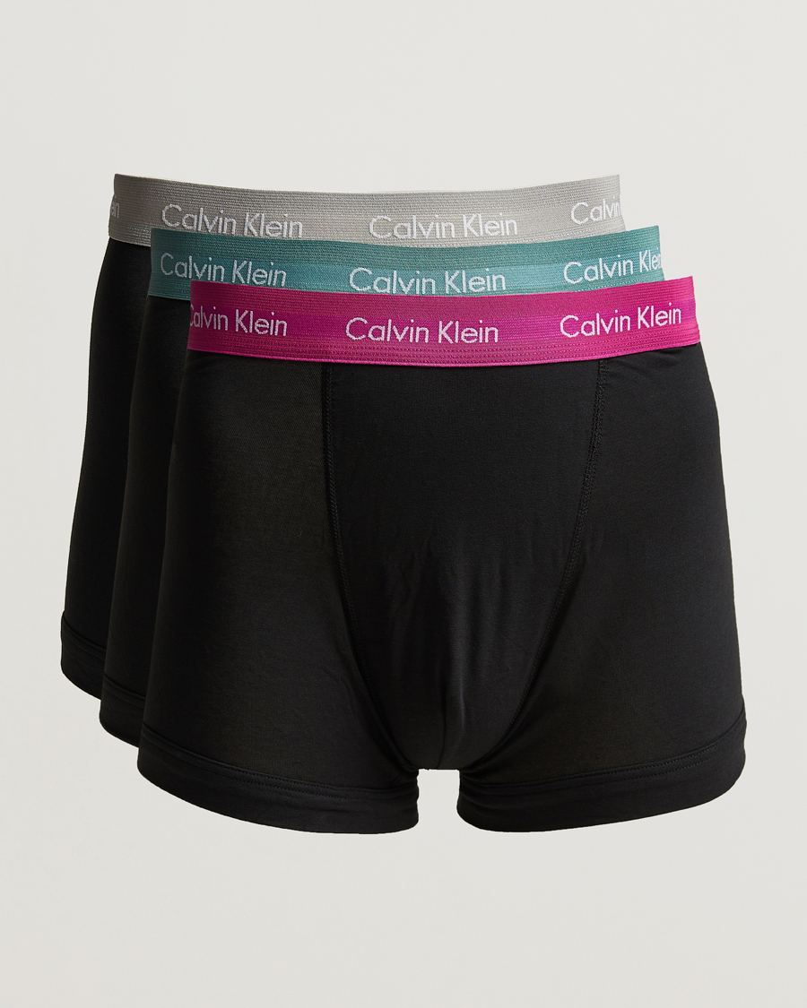 Homme | Sous-Vêtements Et Chaussettes | Calvin Klein | Cotton Stretch 3-Pack Trunk Pink/Grey/Green