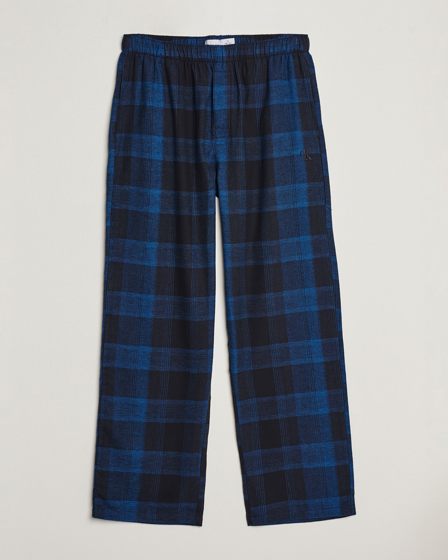 Homme | Peignoirs Et Pyjamas | Calvin Klein | Flannel Pyjama Pants Black/Blue