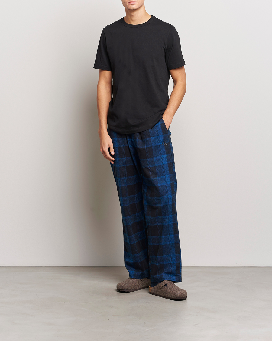 Homme | Peignoirs Et Pyjamas | Calvin Klein | Flannel Pyjama Pants Black/Blue