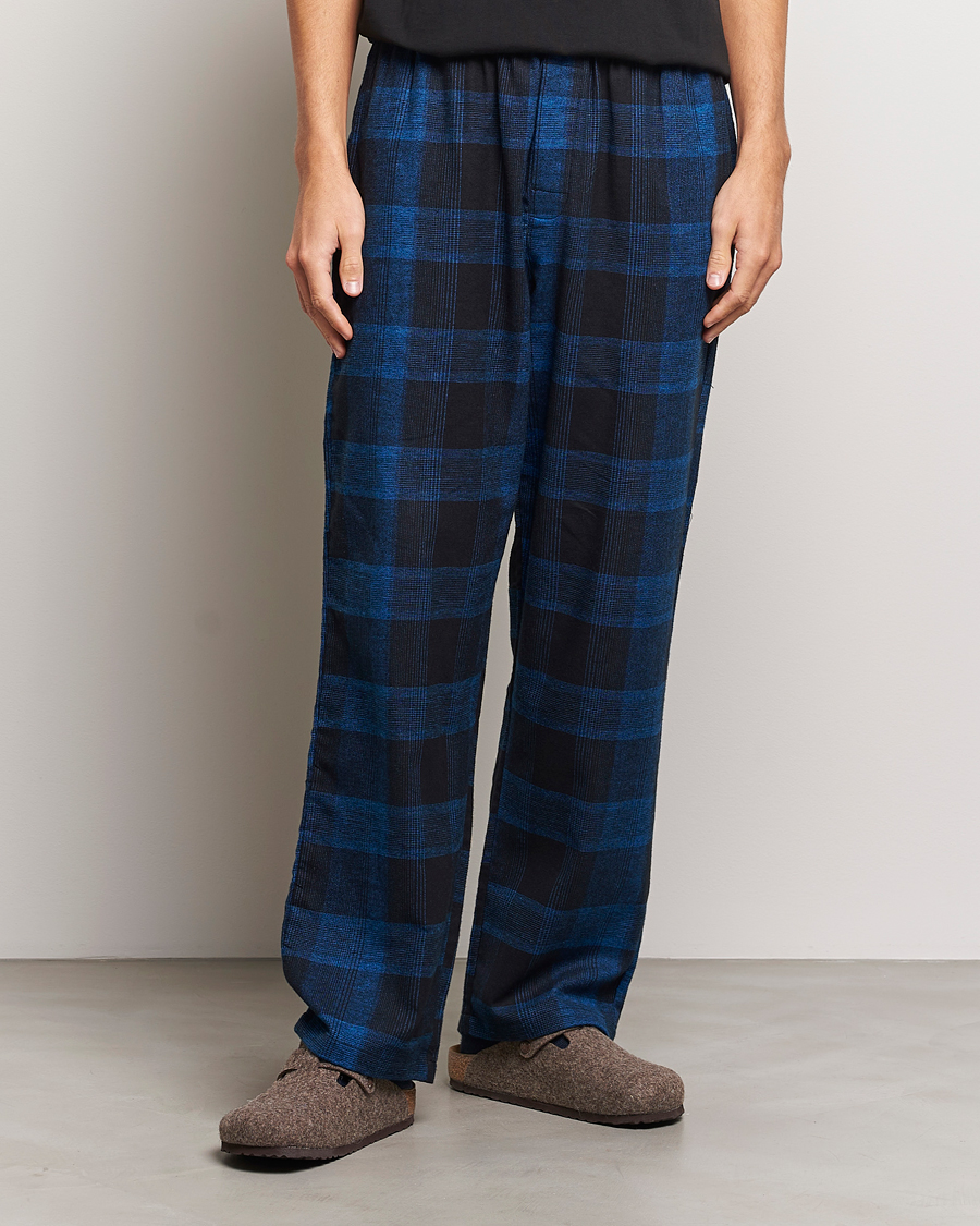 Homme | Peignoirs Et Pyjamas | Calvin Klein | Flannel Pyjama Pants Black/Blue