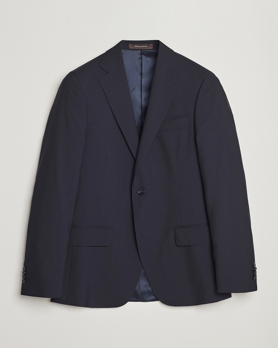 Homme | Blazers | Oscar Jacobson | Edmund Wool Blazer Navy