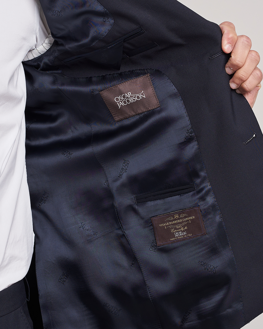 Homme | Blazers | Oscar Jacobson | Edmund Wool Blazer Navy