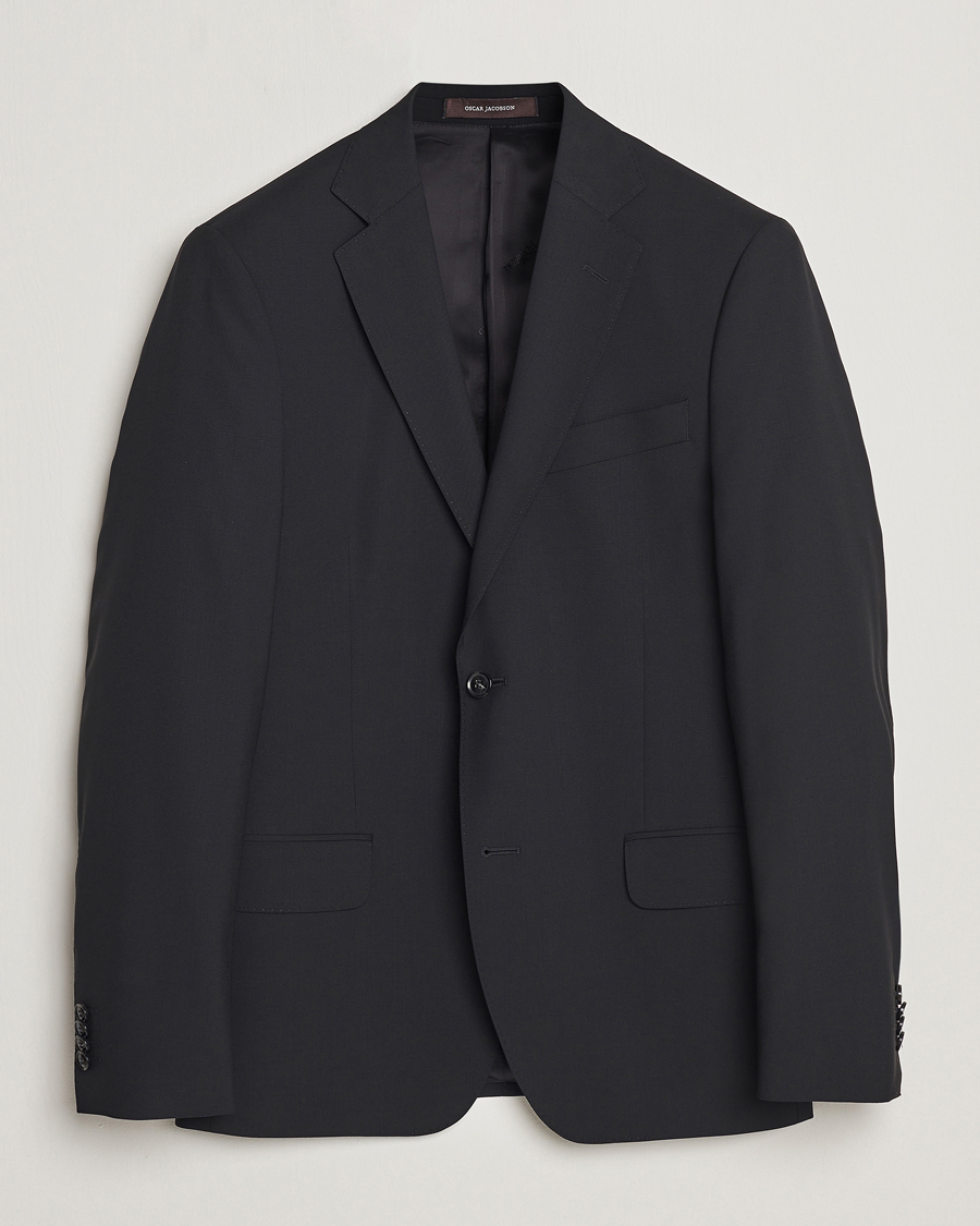 Homme | Blazers | Oscar Jacobson | Edmund Wool Blazer Black