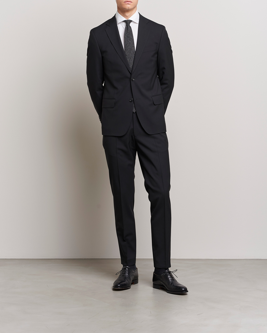 Homme | Blazers | Oscar Jacobson | Edmund Wool Blazer Black