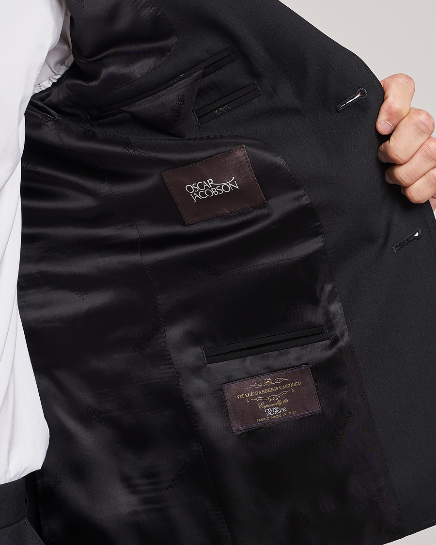 Homme | Blazers | Oscar Jacobson | Edmund Wool Blazer Black
