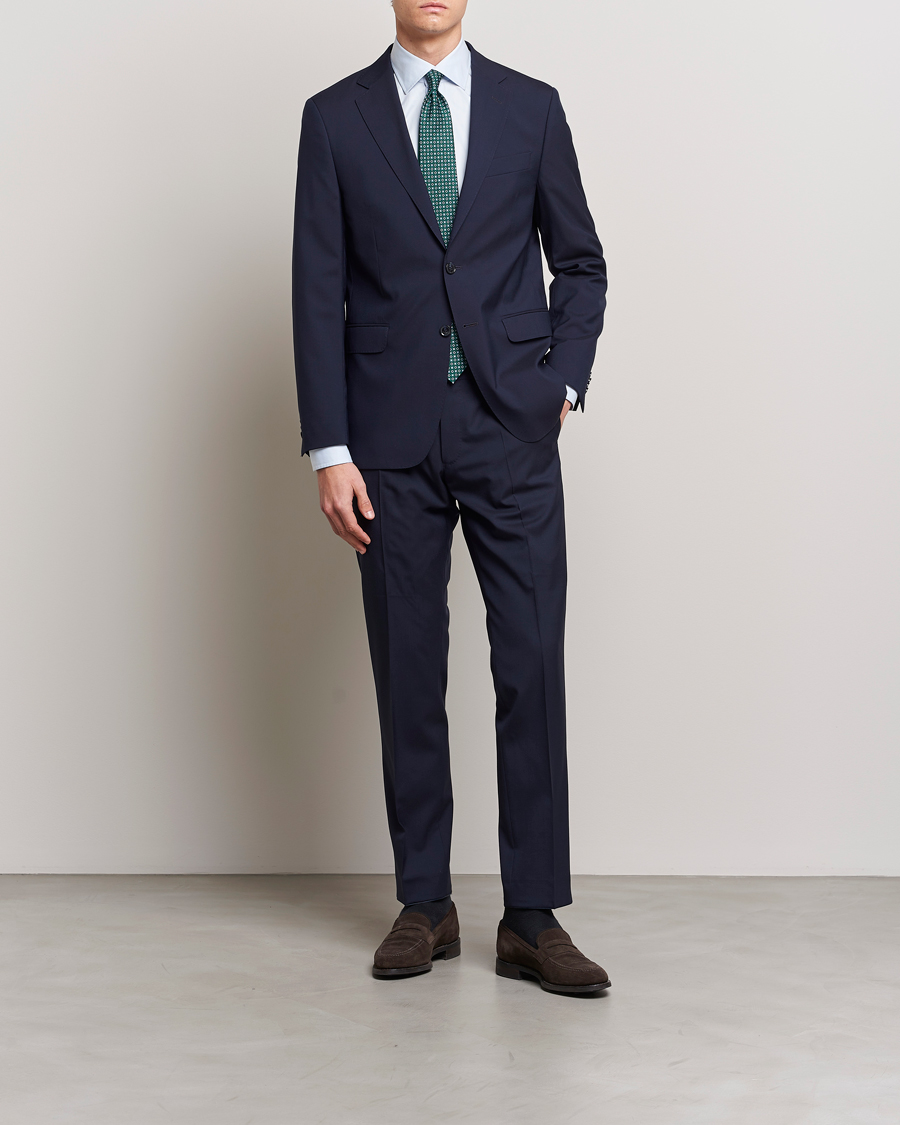 Homme | Blazers | Oscar Jacobson | Falk Wool Blazer Blue