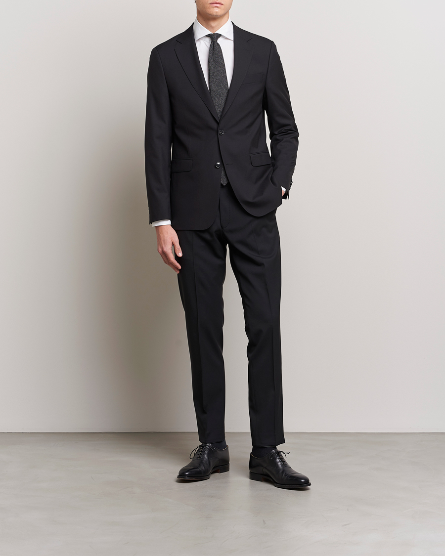 Homme | Blazers | Oscar Jacobson | Falk Wool Blazer Black