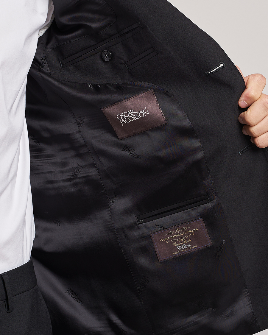 Homme | Blazers | Oscar Jacobson | Falk Wool Blazer Black